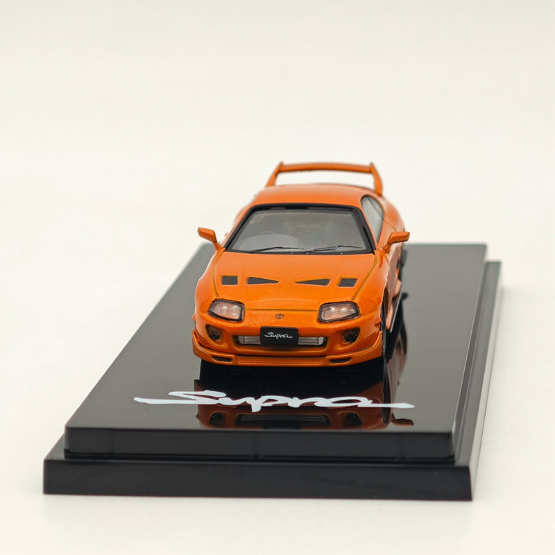 Hobby Japan 1/64 Toyota SUPRA (JZA80) JDM CUSTOMIZED VERSION ORANGE METALLIC HJ644042P Diecast Models Car Collection