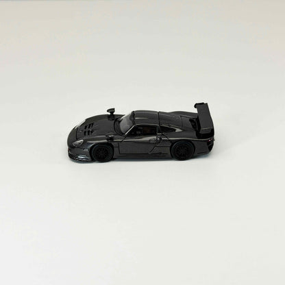Transcend model 1:64 911 GT1 24h LeMans 1997 Black Carbon Fiber Openable Hood Diecast Model Car Limited Collection