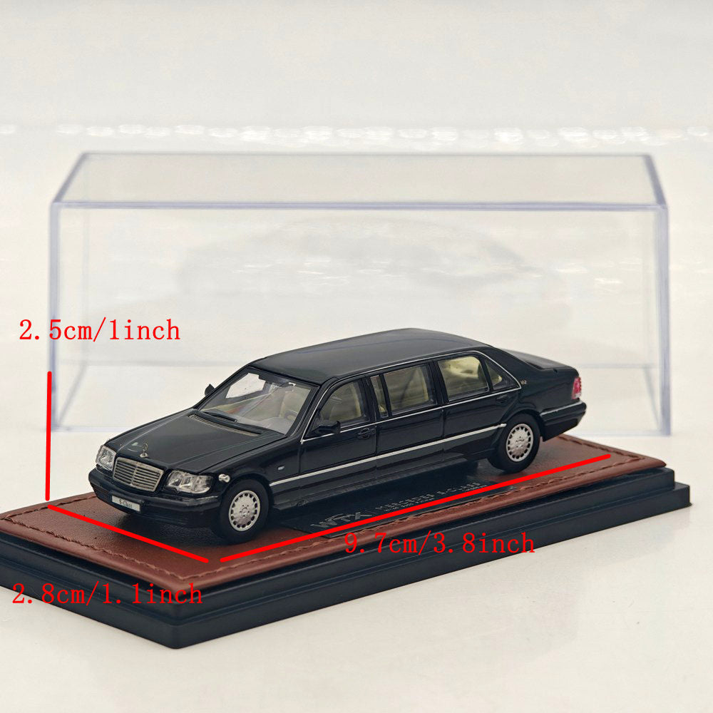 WTX 1 64 W140 S600 Stretch Limousine Black Diecast Model Collectible Display Car