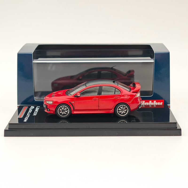 Hobby Japan 1/64 Mitsubishi Lancer Evolution X Final Edition Red Metallic Carbon Roof HJ642053BR Diecast Model Car Limited Collection