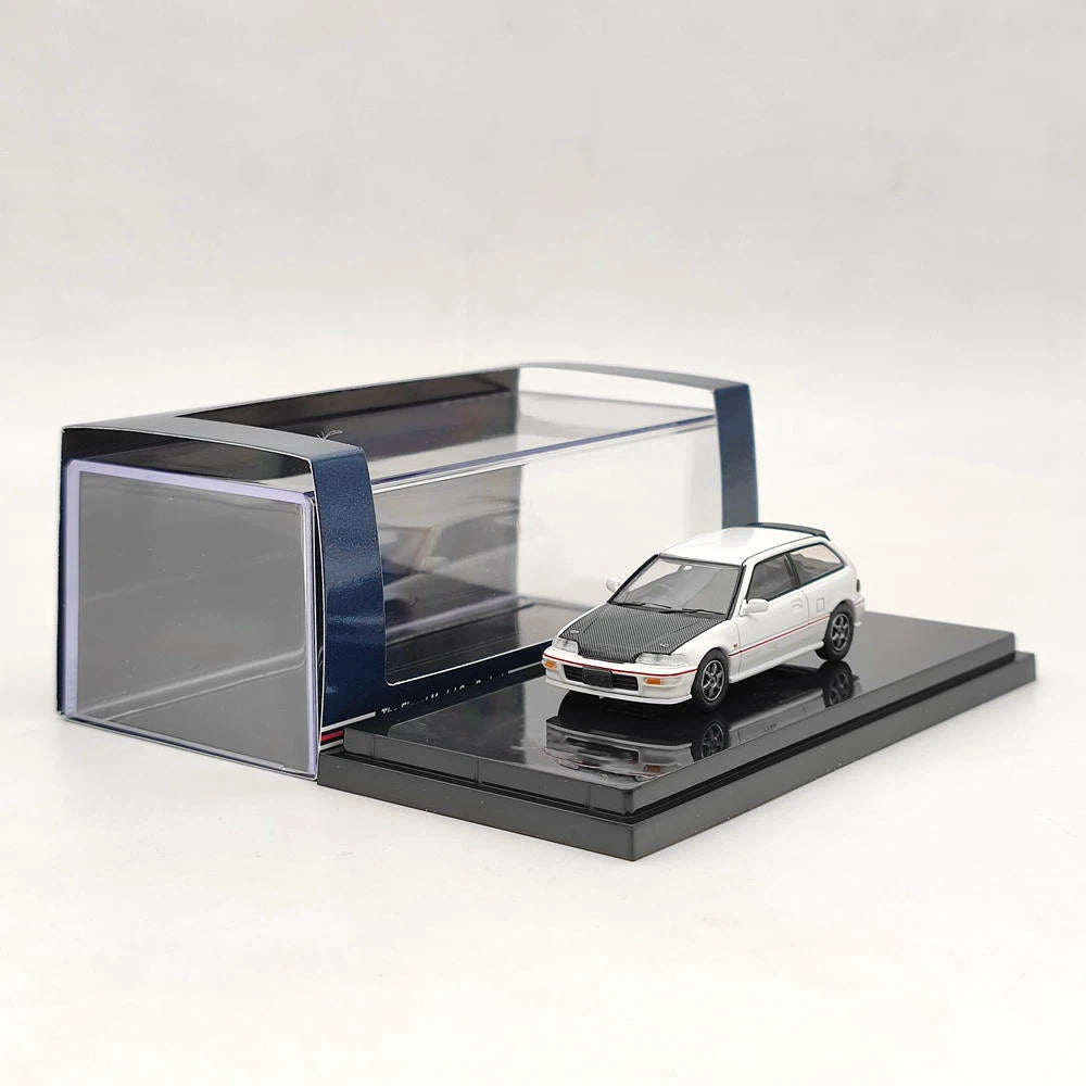 Hobby Japan 1/64 EF9 SiR Ⅱ Carbon Bonnet Customized Version White HJ641031BW Diecast Model Toys Car Collection Gifts