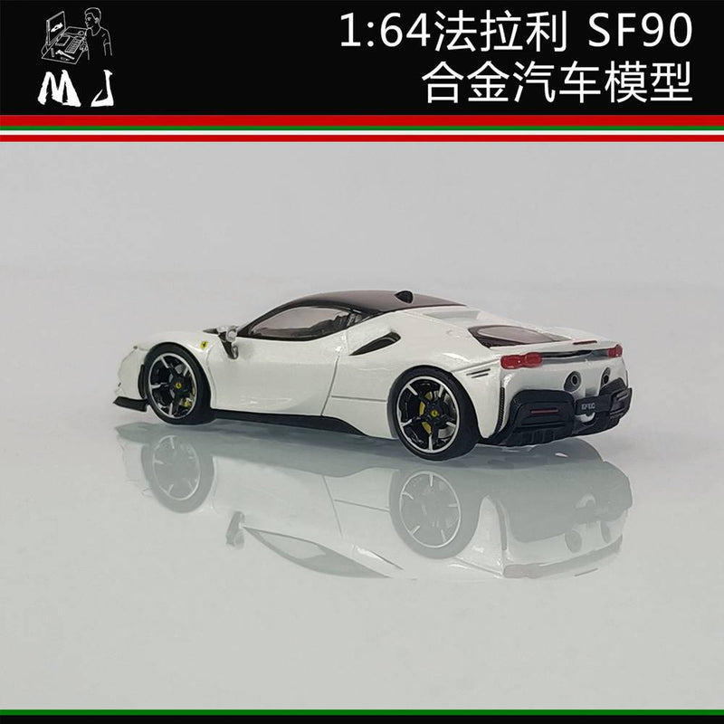 Pre-sale MJ 1:64 Ferrari SF90 Diecast Toys Car Models Miniature Hobby Collection Gifts