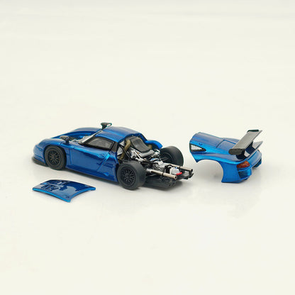 Transcend model TSD 1:64 911 GT1 24h LeMans 1997 Carbon Fiber Opening Hood Diecast Model Car Limited Collection