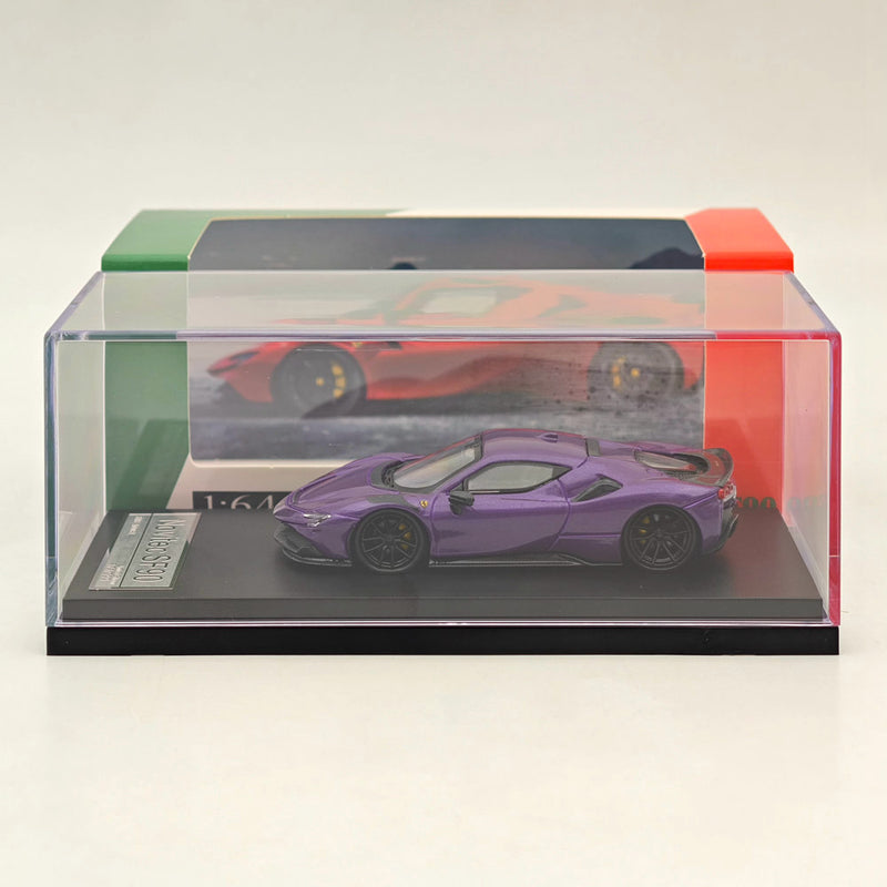 Fine model 1:64 Scale Novitec Ferrari SF90 Diecast Models Car Collections Purple