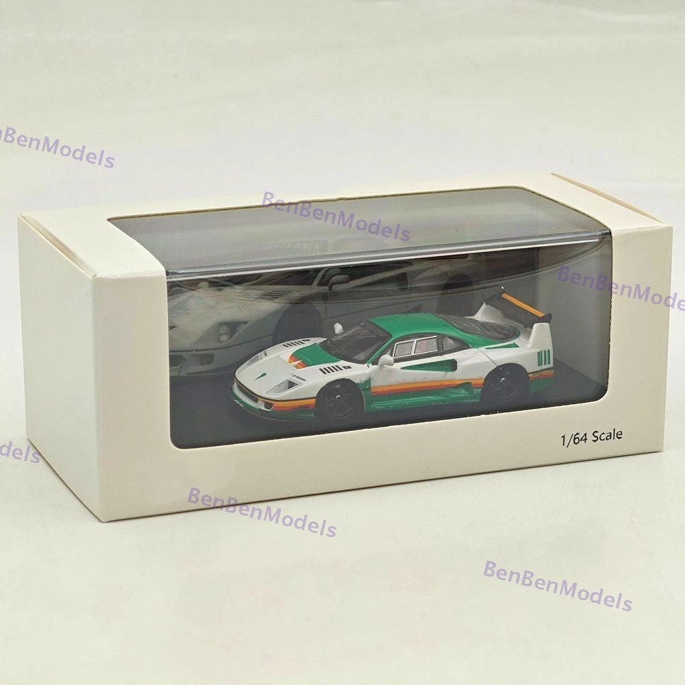 Ghost Player 1/64 F40 LBWK White Racing Sports Diecast Model Car Limited Edition