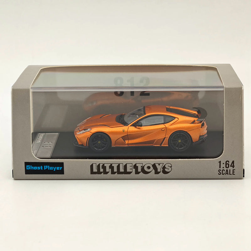 Little Toys 1/64 Ferrari 812 V12 Novitec Alloy Models Car Collection Orange