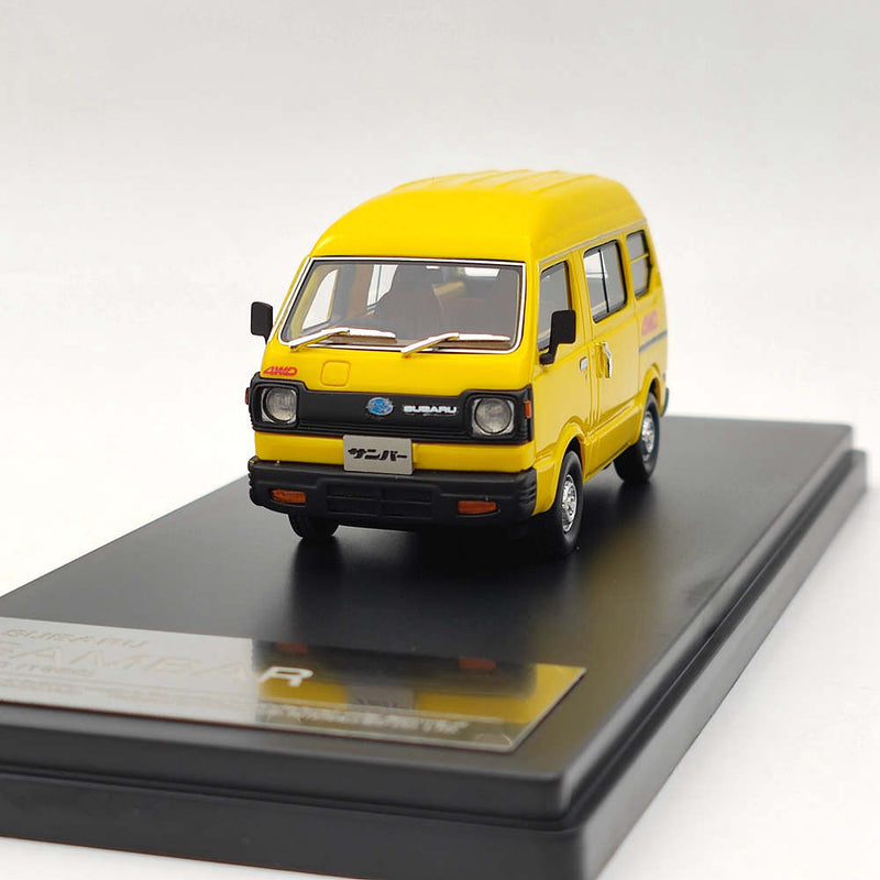 Hi-Story 1/43 Subaru SAMBAR 4WD 1980 HS340YE Resin Models Car Collection Yellow Toys Gift