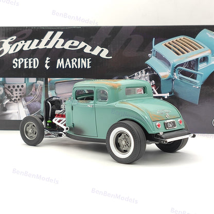 ACME 1:18 1932 FORD 5 WINDOW SOUTHERN SPEED & MARINE A1805012 Diecast Model Car