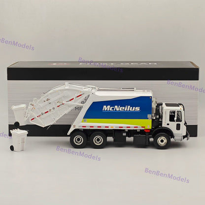 1/34 FIRST GEAR Mack TerraPro McNeilus Rear Load Refuse Truck & Two Trash Carts