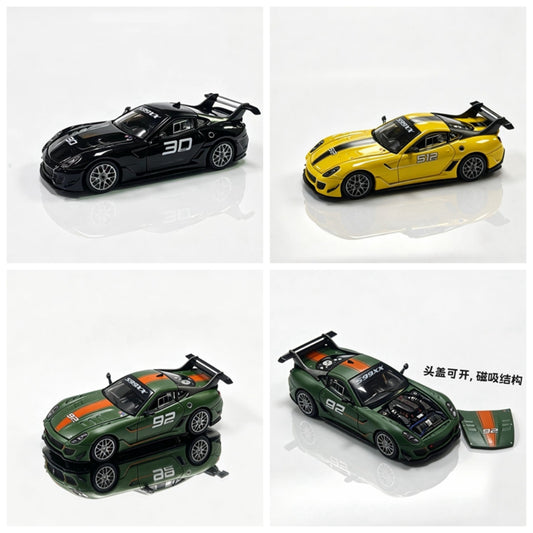 Rhino Model RM 1:64 599XX EVO Racing Sports Model Diecast Car Model Collection Gift with Openable Hood