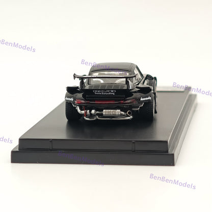 SW 1/64 Porsche RWB 993 Black Sport Car Diecast Model Car Limited Collection