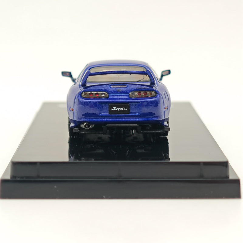 Hobby Japan 1/64 Toyota SUPRA (JZA80) JDM CUSTOMIZED VERSION BLUE MICA METALIC HJ644042BL Diecast Models Car Collection