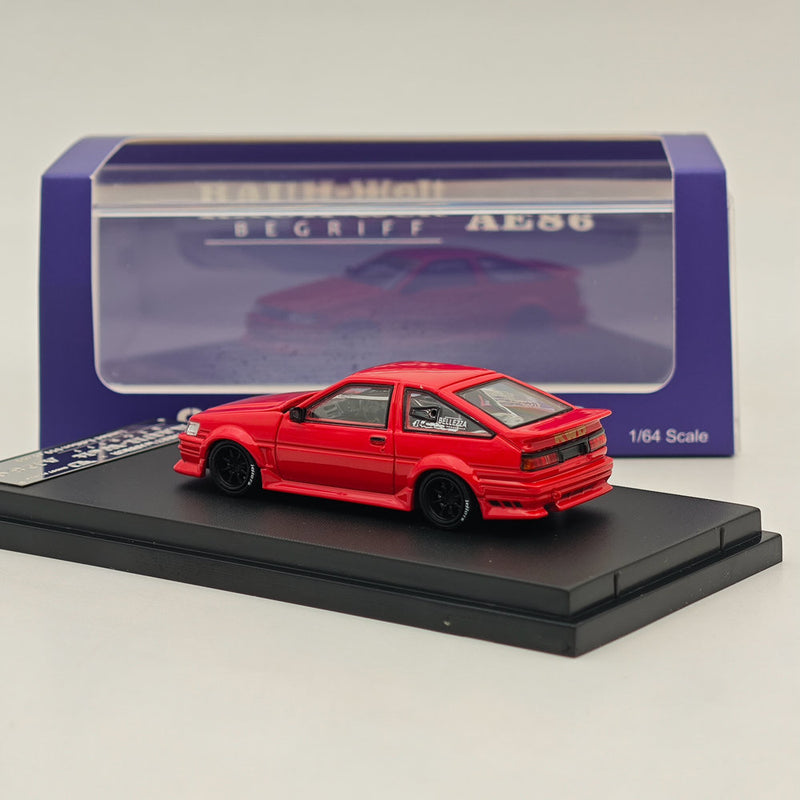 SW 1/64 RAUH-Welt RWB AE86 BELLEZZA Diecast Models Car Limited Collection Red