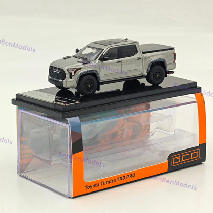 GCD 1/64 Tundra TRD Pro Pickup Truck Silver with accessories KS-064-562 Diecast Model Car Limited Collection