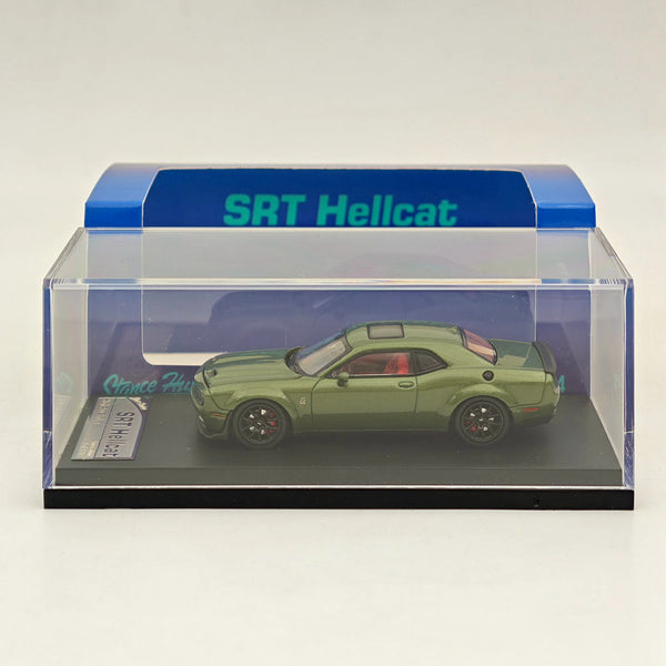 1:64 SH Dodge SRT Hellcat Muscle Sports Green Diecast Model Car Collection