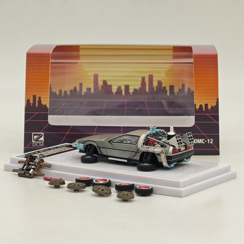 DCM 1:64 Back to the Future DMC-12 Time Machine Diecast Models Car Collection