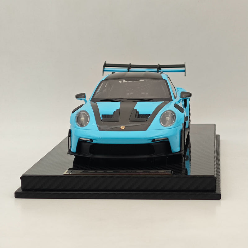 AI MODEL 1/18 Porsche 992 GT3 RS SKY BLUE Resin High-Quality Collection Car Model