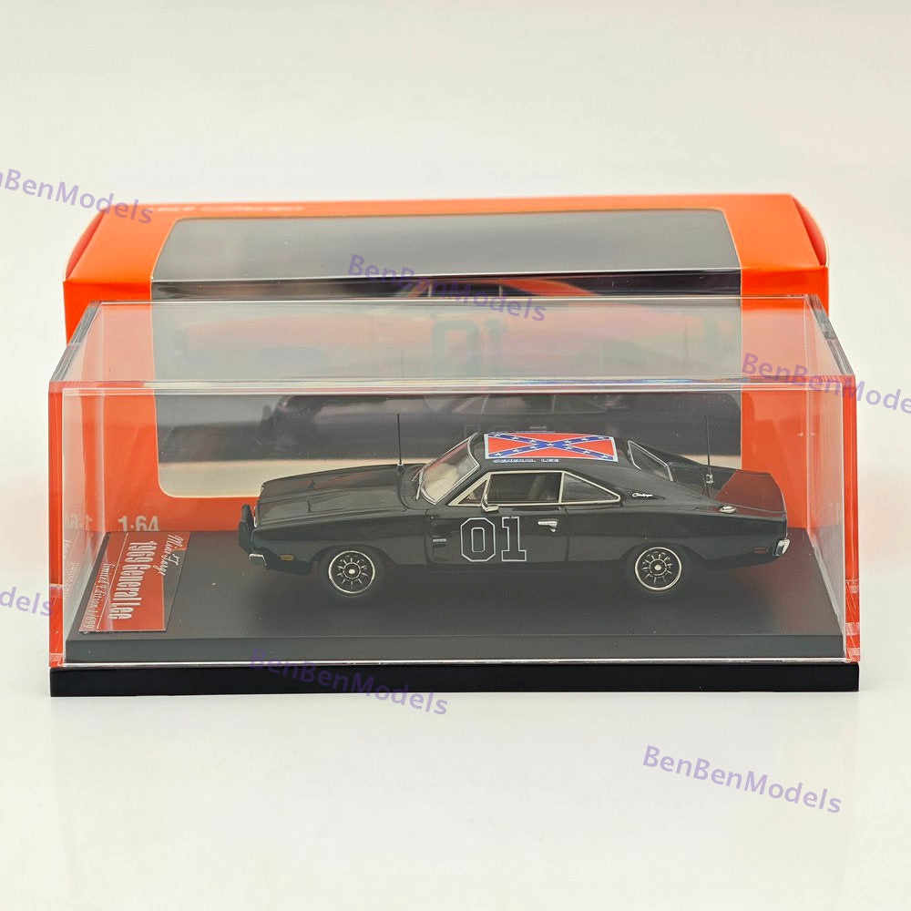 1:64 Mini Forge 1969 Charger General Lee Black Diecast Metal Car Limited