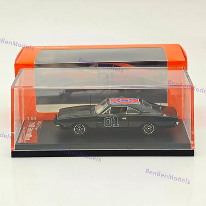 1:64 Mini Forge 1969 Charger General Lee Black Diecast Metal Car Limited