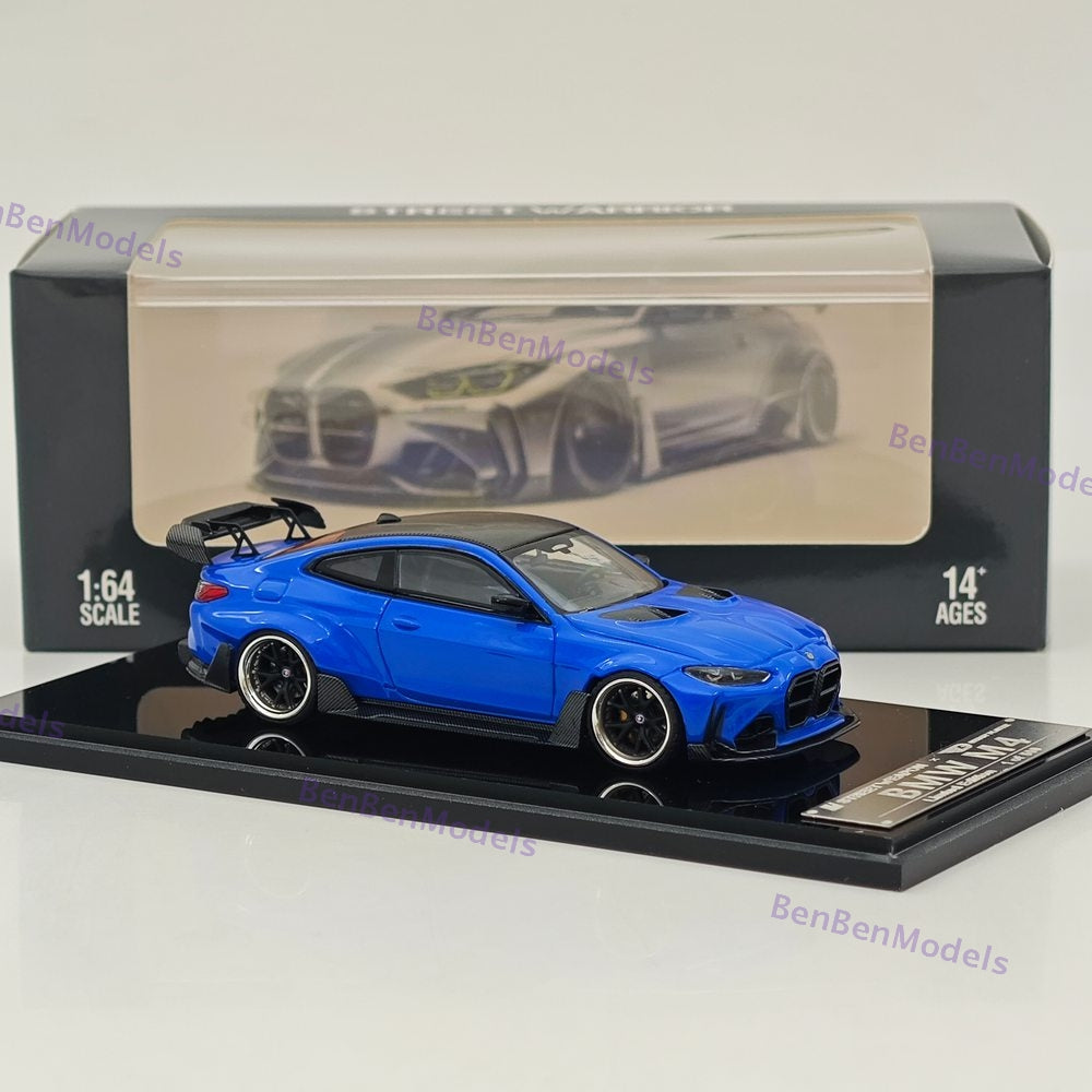 1:64 SW BMW G82 M4 Wide-Body Modified - Portimao Blue Diecast Model Car Limited