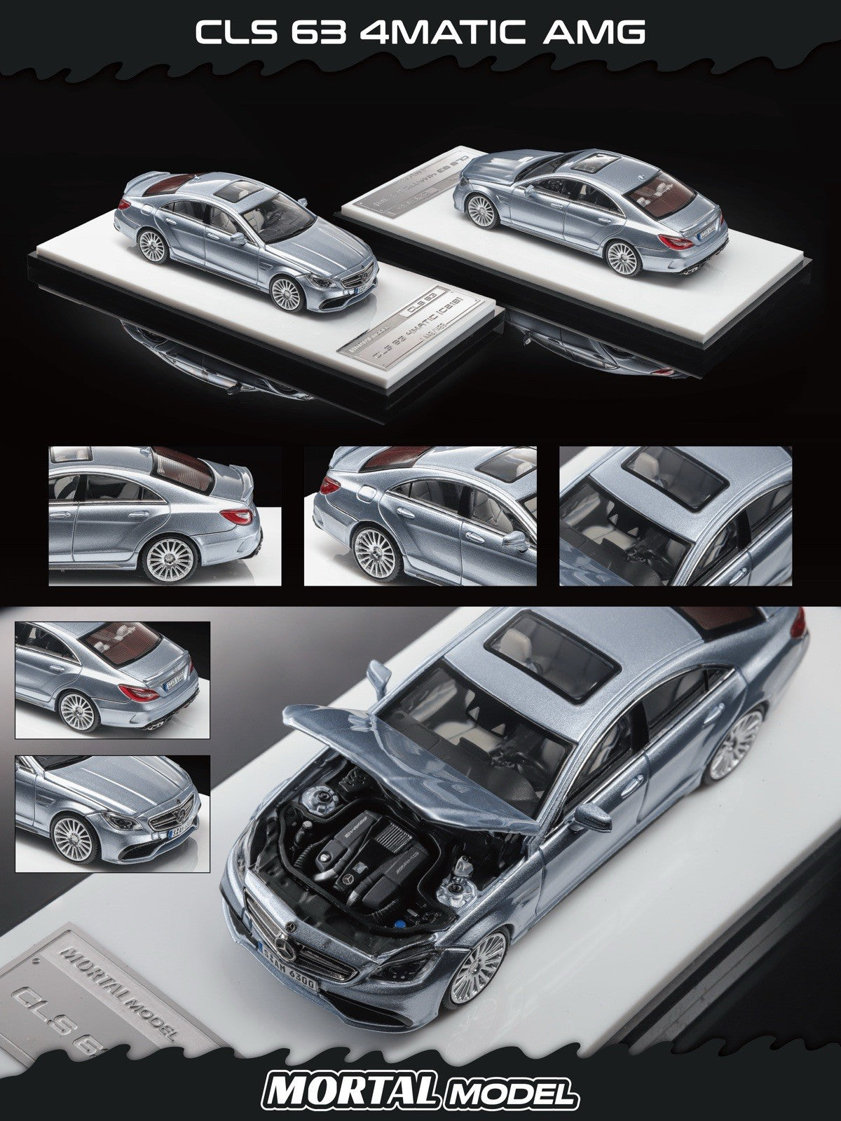 Mortal 1:64 Mercedes Benz AMG CLS63 4MATIC Diecast Car Model Gifts Toys Limited 1999pcs