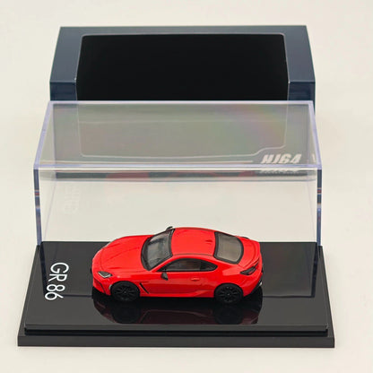 Hobby Japan 1:64 GR86 RZ With Rear Spoiler Red Diecast Alloy Model Car HJ644048R