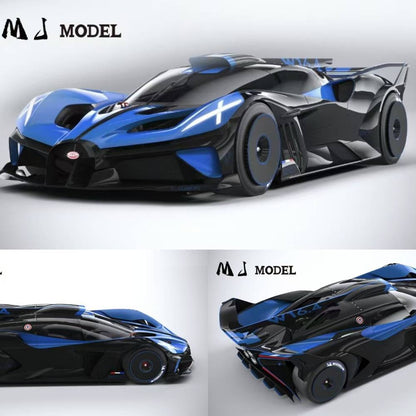 MJ 1/64 Bugatti bolide Carbon Fiber Trim Miniature Diecast Toys Car Models Collection Gifts Limited Edition