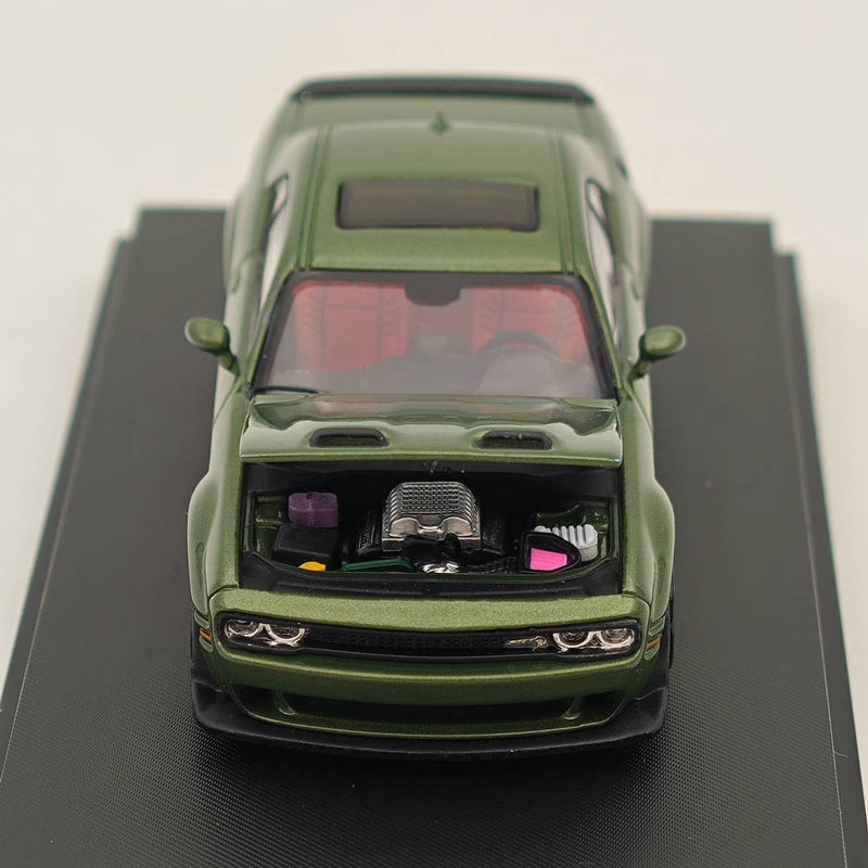 1:64 SH Dodge SRT Hellcat Muscle Sports Green Diecast Model Car Collection