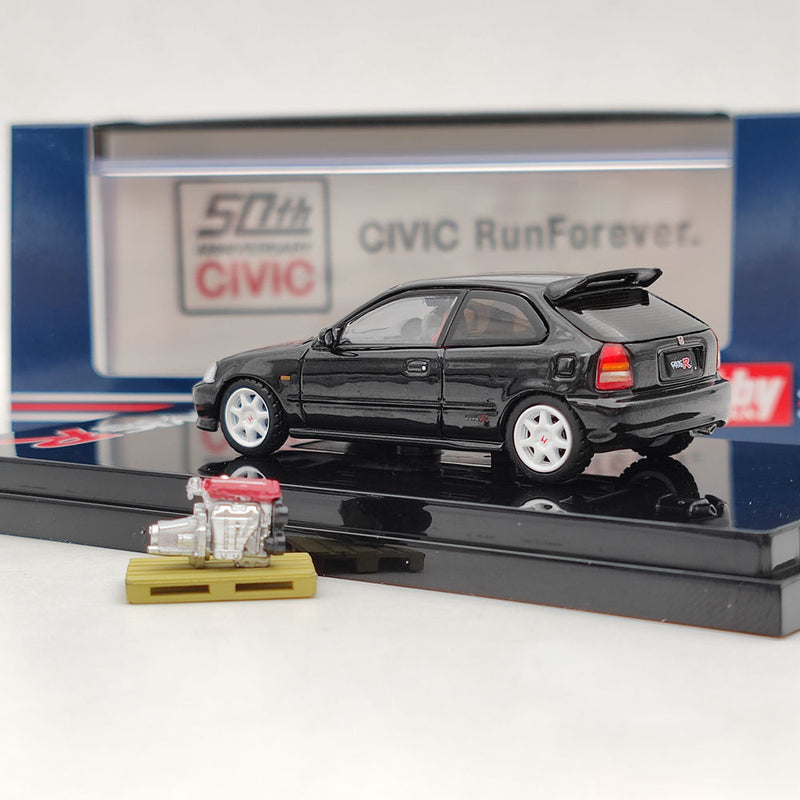 Hobby Japan HJ642016BK 1/64 Honda Civic TYPE R (EK9) With Engine Display Model