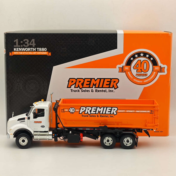 FIRST 1/34 KENWORTH T880 WITH TUB-STYLE ROLL-OFF CONTAINER 10-4241 DIECAST Truck