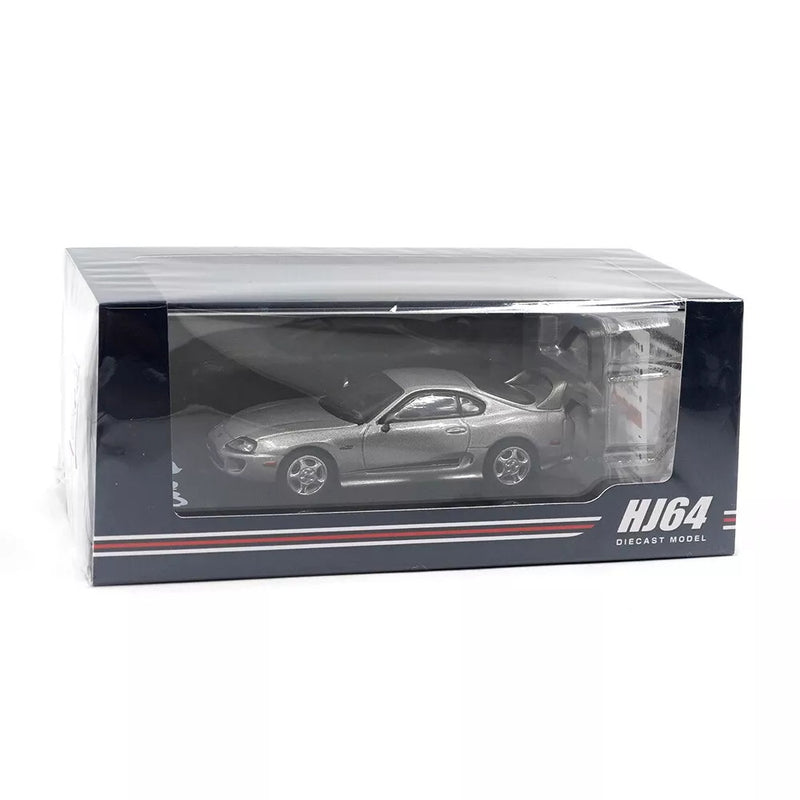 Hobby Japan 1/64 Toyota SUPRA RZ JZA80 GENUINE CUSTOMIZED VER with ActiveSpoiler HJ643042S Diecast Models Car Collection