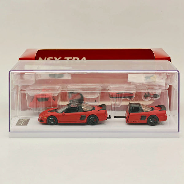 MLGB 1:64 Honda Acura NSX TRA Camper Trailer Sport Red Diecast Models Car Limited Collection