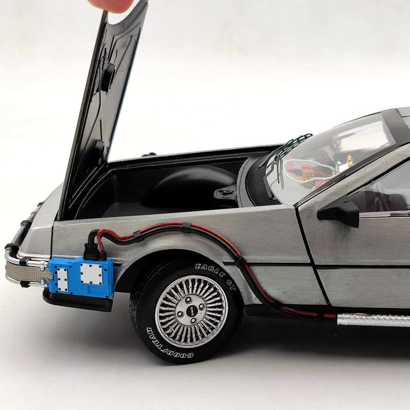 Hot Wheels 1/18 Elite Back To The Future Time Machine BCJ97 Diecast Model Car Collection Auto Gift