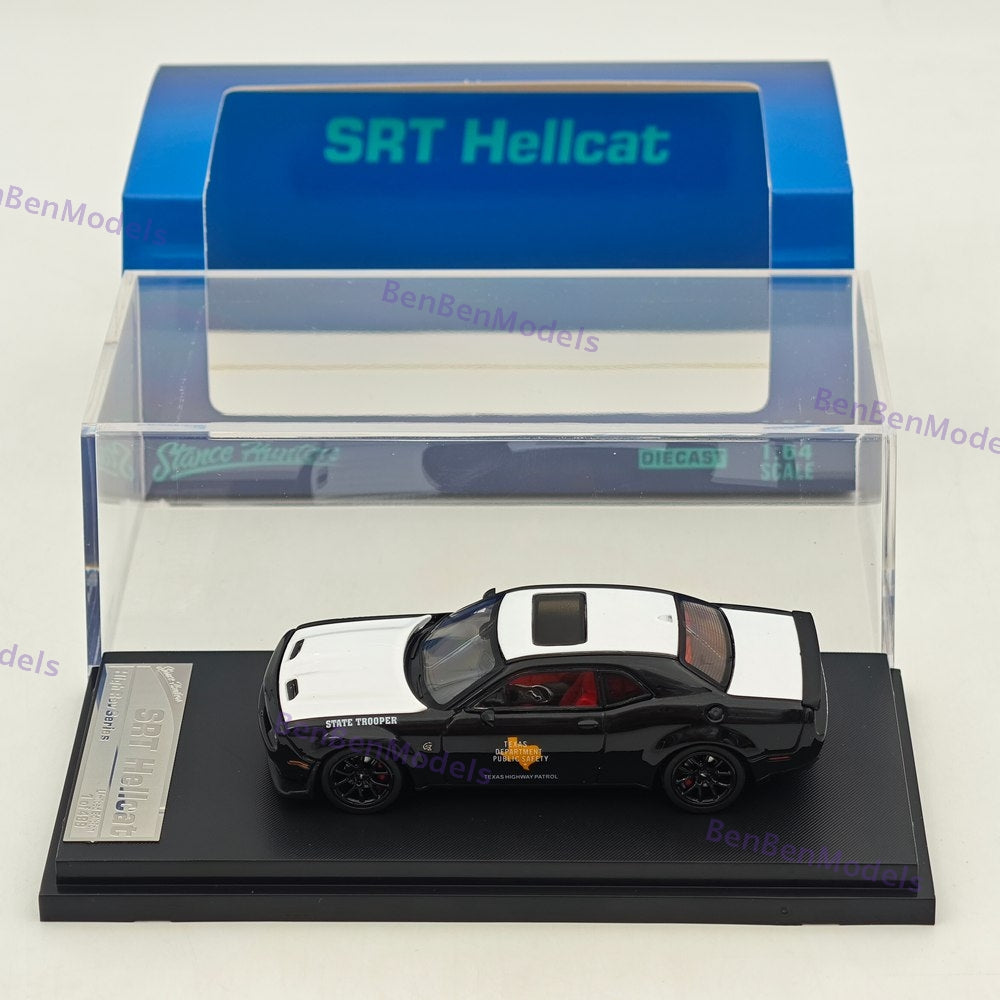 SH 1/64 Challenger Hellcat Texas State Trooper Diecast Model Car Limited Collection