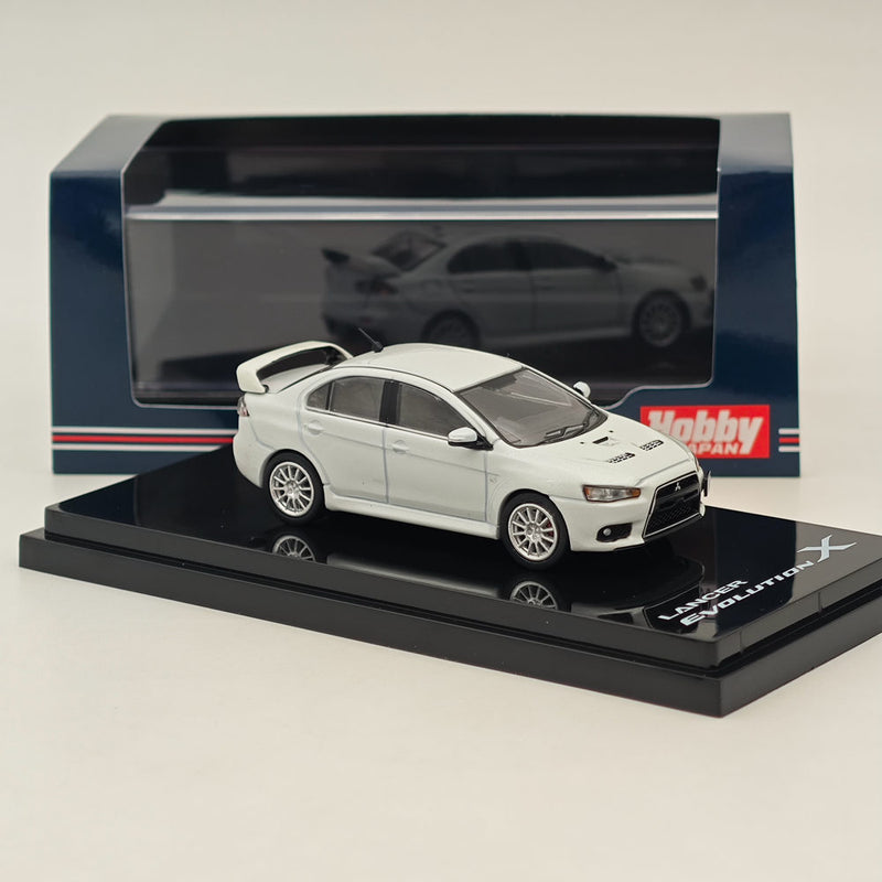 Hobby Japan 1/64 Mitsubishi Lancer Evolution X White Pearl HJ641053AWP Diecast Model Car Limited Collection