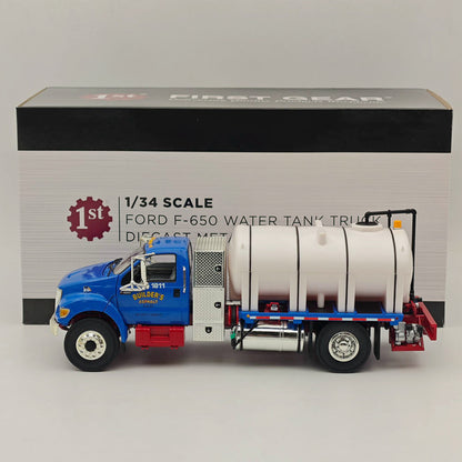 1/34 FIRST GEAR FORD F-650 WATER TANK TRUCK Blue #4155 DIECAST Model Collection
