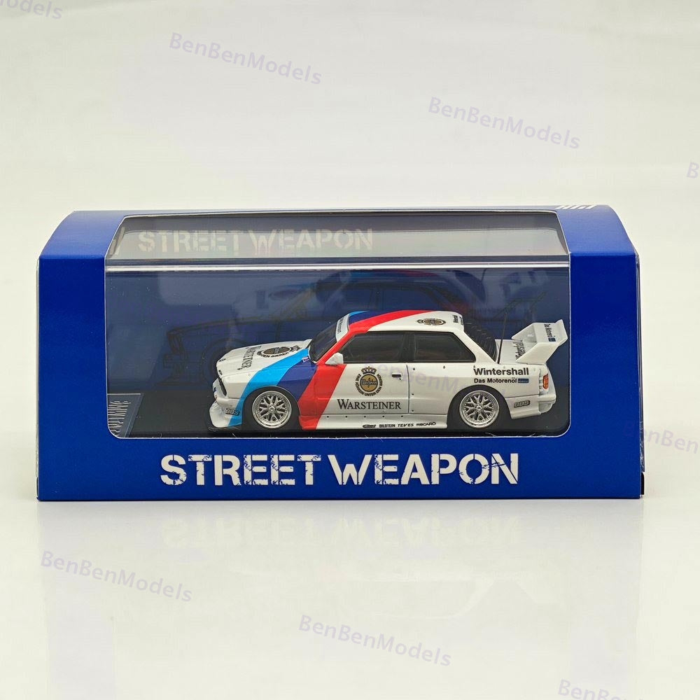 1/64 SW BMW LTO E30 M3 - Warsteiner Racing White Diecast Model Car Collection