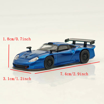 Transcend model TSD 1:64 911 GT1 24h LeMans 1997 Carbon Fiber Opening Hood Diecast Model Car Limited Collection