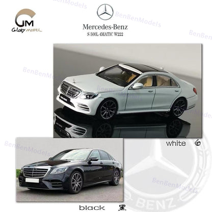 Glory Model 1:64 Mercedes Benz S500L W222 10th Alloy Diecast Car Model Open Hood Gifts