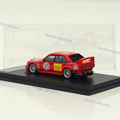 1/64 DCM 190E W201 #35 Red Pig Modified Diecast Metal Car Limited
