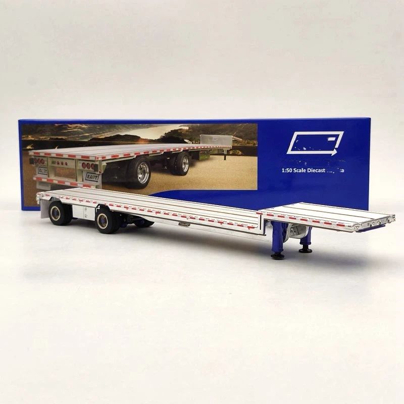 Weiss Brothers 1:50 drop deck Trailer Only WBR027-1703 Diecast Models Truck Aluminum/Blue
