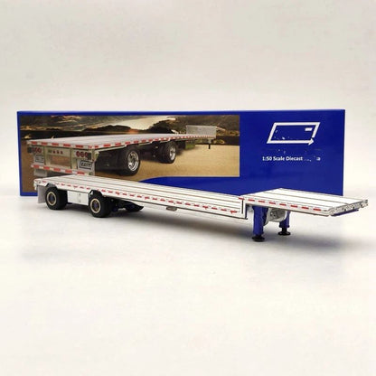 Weiss Brothers 1:50 drop deck Trailer Only WBR027-1703 Diecast Models Truck Aluminum/Blue