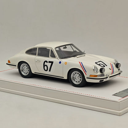 Ivy Merit 1/18 Porsche 911s 1967 Le Mans Blanc 67# Résine de collection de haute qualité