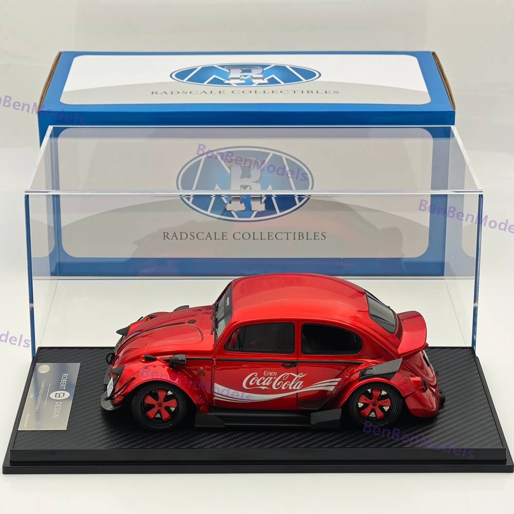 1/18 Volkswagen VW Beetle Wide Body Coca-Cola RWB Robert Design Resin Car Red