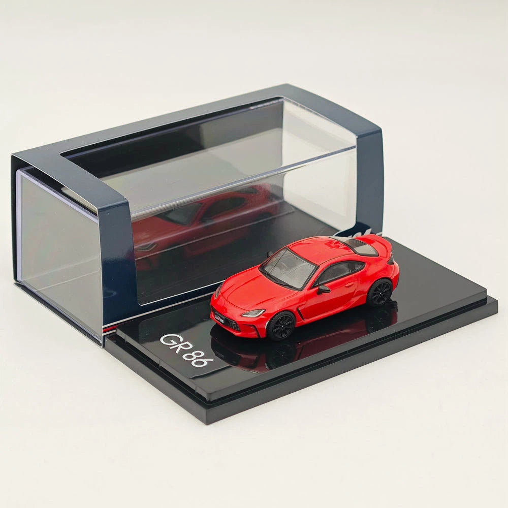 Hobby Japan 1:64 GR86 RZ With Rear Spoiler Red Diecast Alloy Model Car HJ644048R