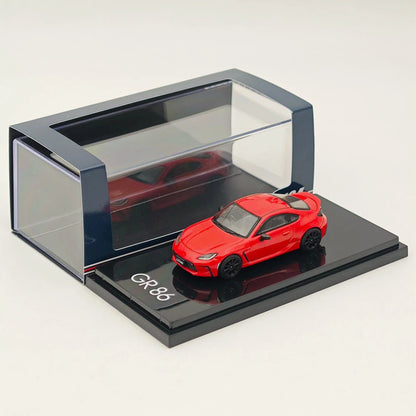 Hobby Japan 1:64 GR86 RZ With Rear Spoiler Red Diecast Alloy Model Car HJ644048R