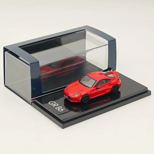 Hobby Japan 1:64 GR86 RZ With Rear Spoiler Red Diecast Alloy Model Car HJ644048R