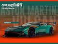 Pre-sale Fine Works64 1:64 Aston Martin Vulcan Diecast Model Car Opening Hood, Metal Base & Rubber Tires Limited Edition 999 Units (Available in Martini Green/Matte Black/Metallic Red/Pearl White)