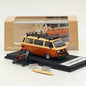 Mortal 1/64 Alloy Car Model - Lowrider Volkswagen T3, Tiffany Blue & White/Orange & Pink/Chocolate Bueno Color, 999 Units Limited, with Accessories