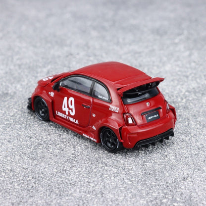 MINI GT 1:64 FIAT Abarth 595 LBWK Miniature de voiture moulée sous pression 963 #49 Cadeaux de collection de course en boîte